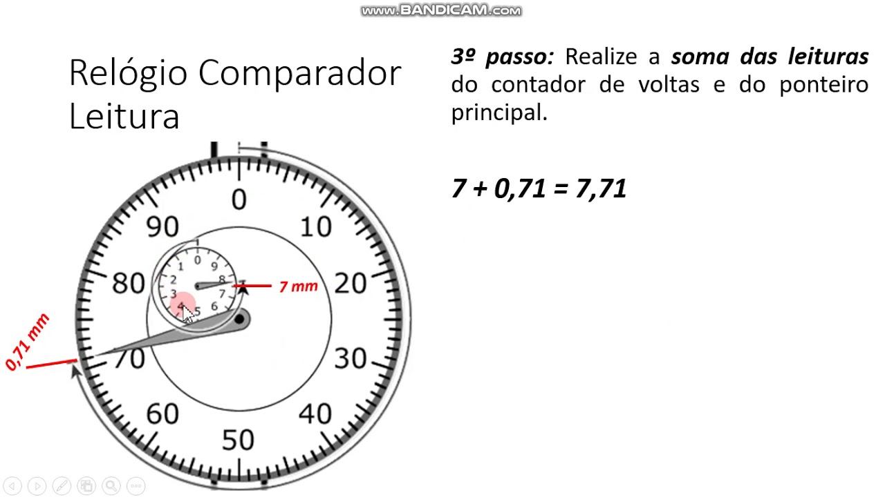RELÓGIO COMPARADOR - Leitura