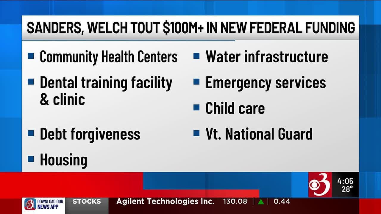 Sanders, Welch tout $100M+ in new federal funding for Vermont projects