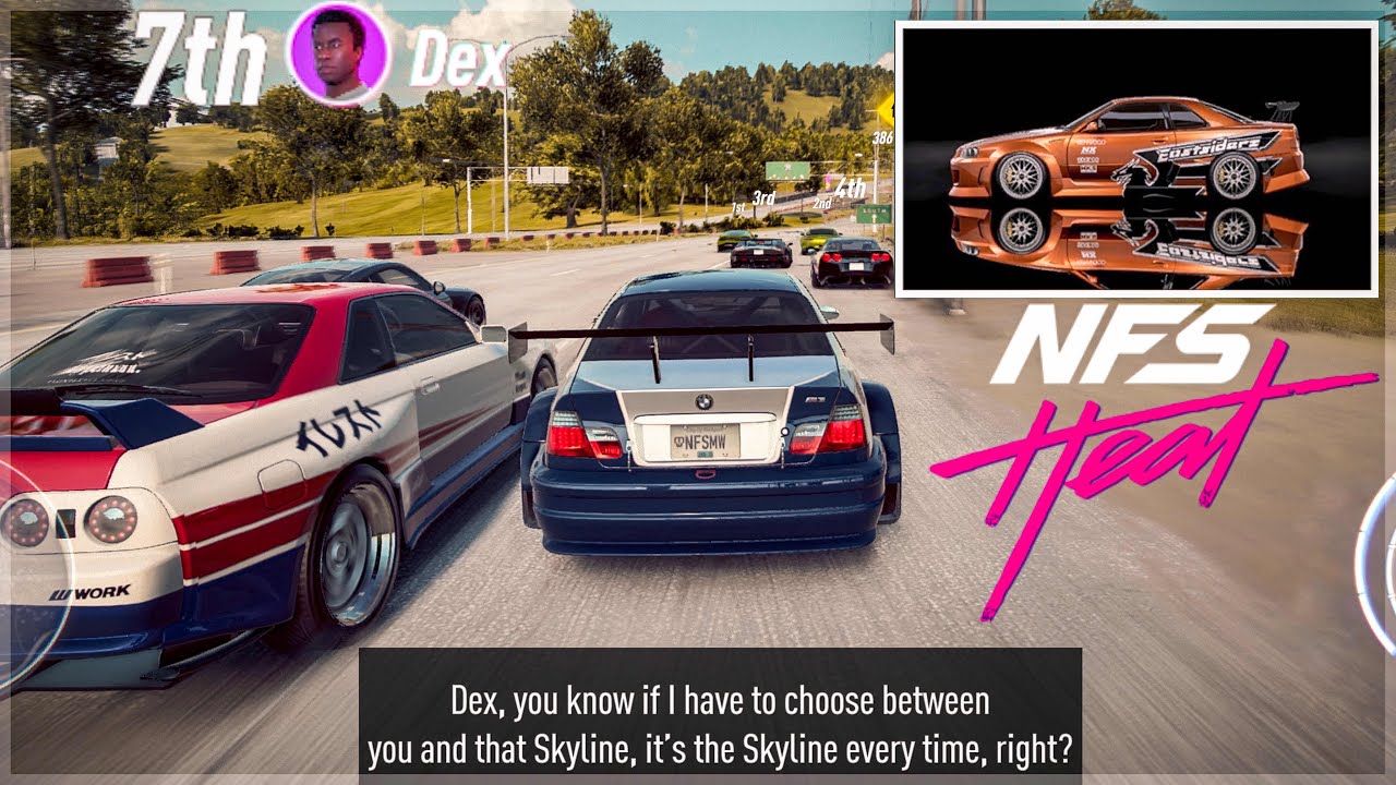 Need For Speed Heat | Stupid fast BMW M3 GTR from Most Wanted (Unlocking Eddie's Skyline) [4K]