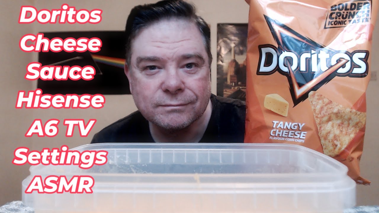 ASMR - Eating Bolder Crunch Doritos With Nacho Cheese Sauce (Hisense A6 TV Settings)