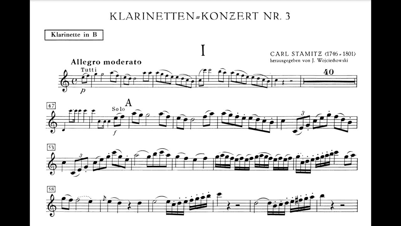 Carl Stamitz (1745 - 1801) - Clarinet Concerto No. 3