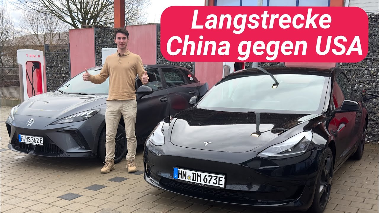 Tesla Model 3 SR + vs. MG 4 Standard - was k&ouml;nnen DEUTSCHLANDS Konkurrenten?