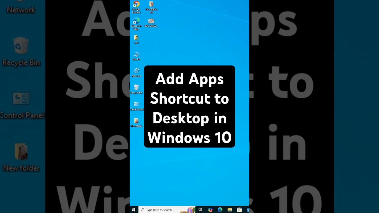 Add Apps Shortcut to Desktop in Windows 10