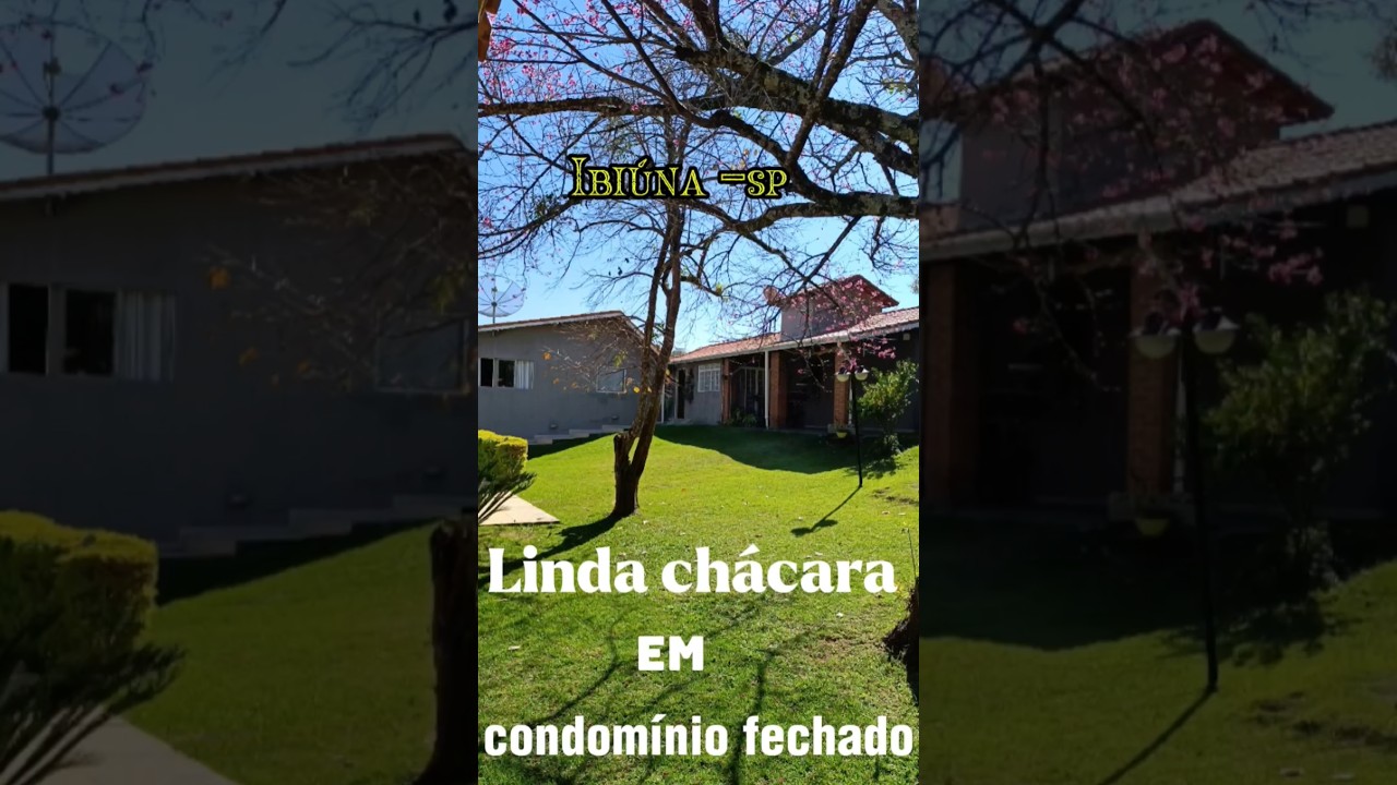 excelente ch&aacute;cara 1.000 m&sup2;  em condom&iacute;nio fechado em Ibi&uacute;na. pr&oacute;x ao centro