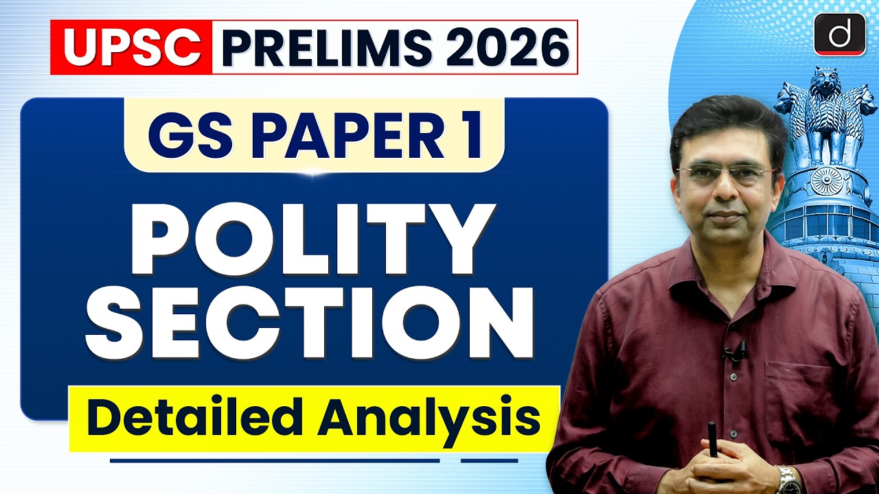 UPSC Prelims 2026 GS Paper Answer key | Polity Section Detailed Analysis | Drishti IAS English