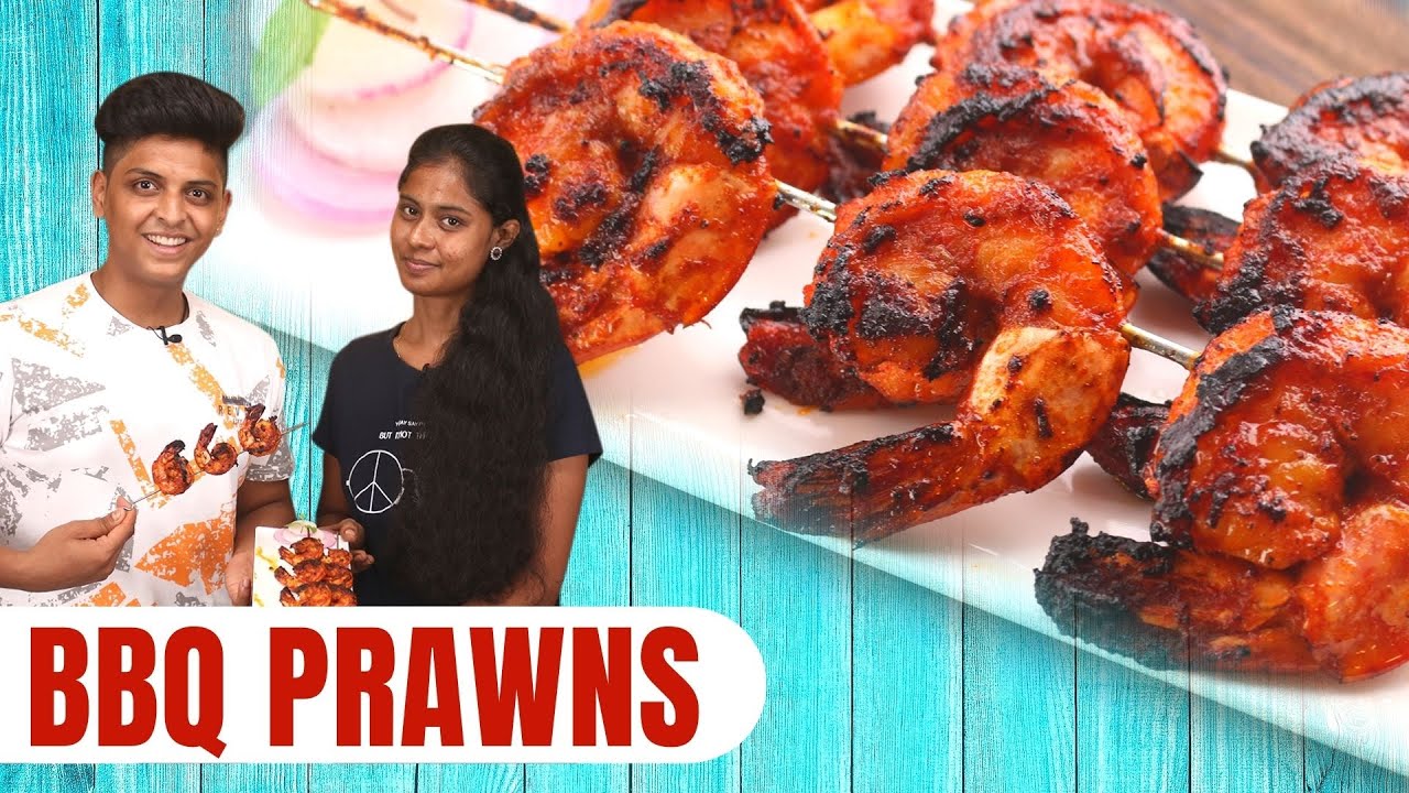 Barbecue Prawns recipe in Tamil | How to make Barbecue Prawns in Tamil | Barbecue Recipe in Tamil
