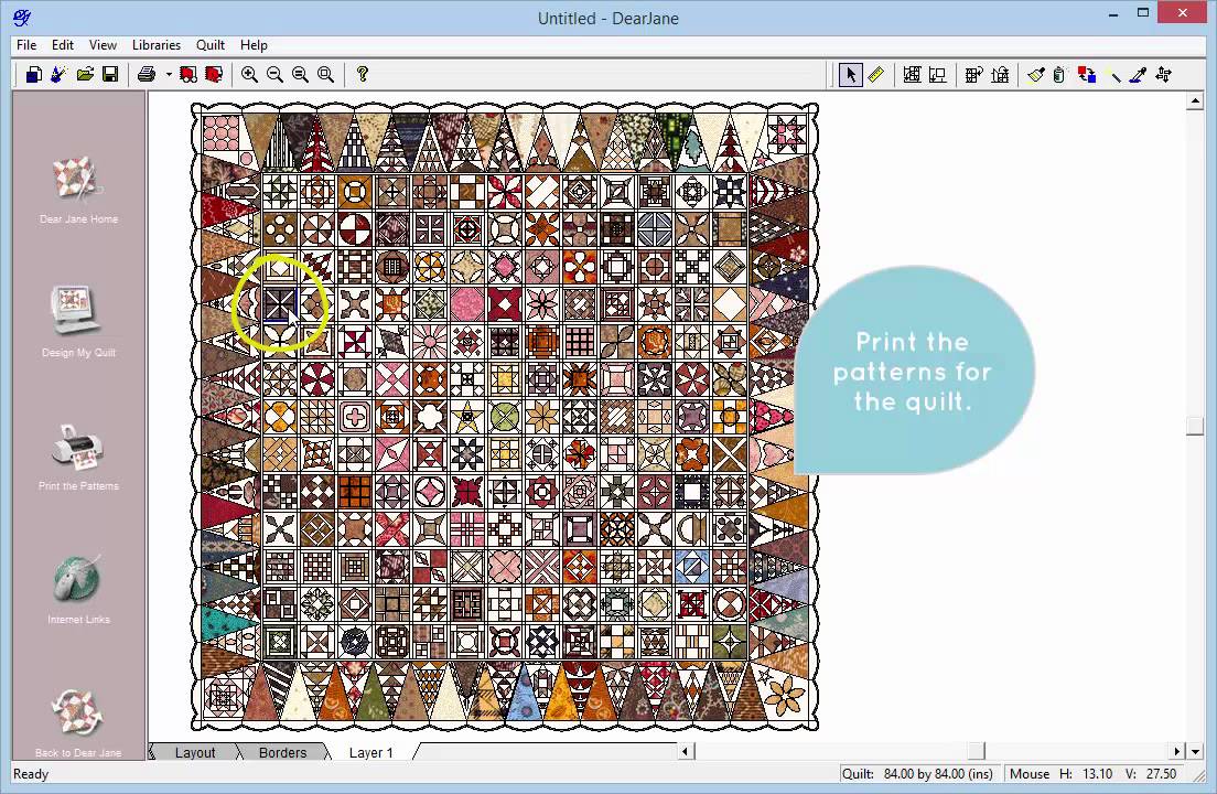 A Quick Peek of the Dear Jane Software