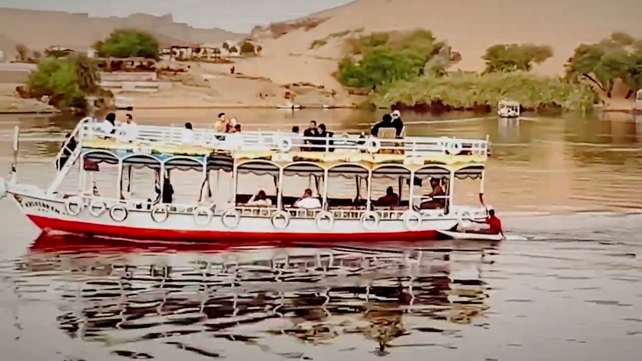 Boat trip around Aswan botanical garden , Egypt