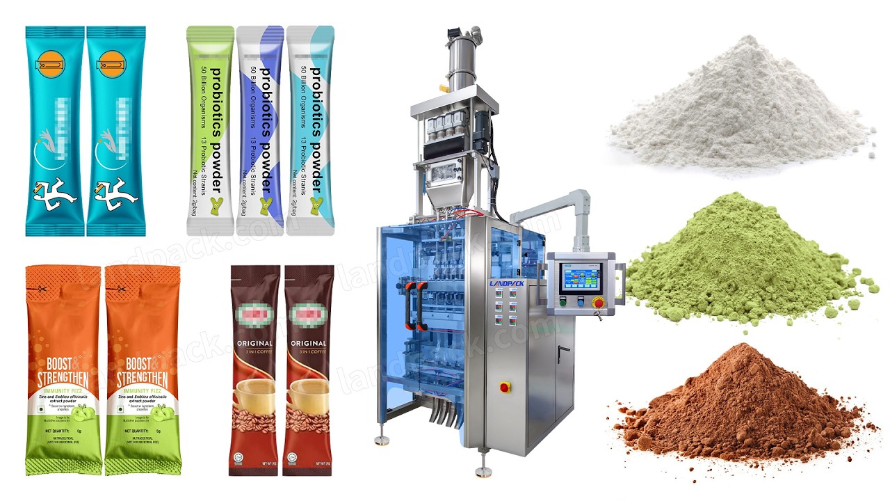 Multi Lane Powder Stick Packing Machine For Pharma Powder, Milk Powder, Coffee Powder Etc.