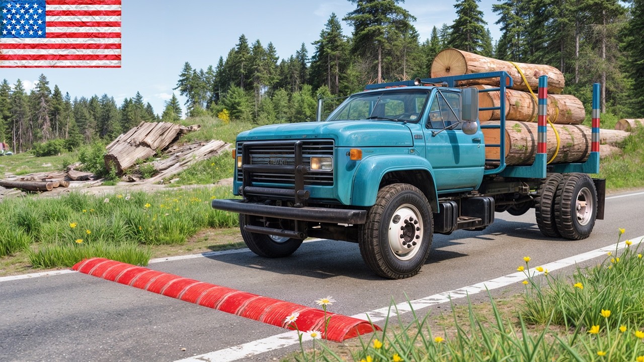 Trucks and Cars vs Speed Bumps #32 #usa #uk #taxes #california | TBNG-Speed-Bump-Dio #truckdriver