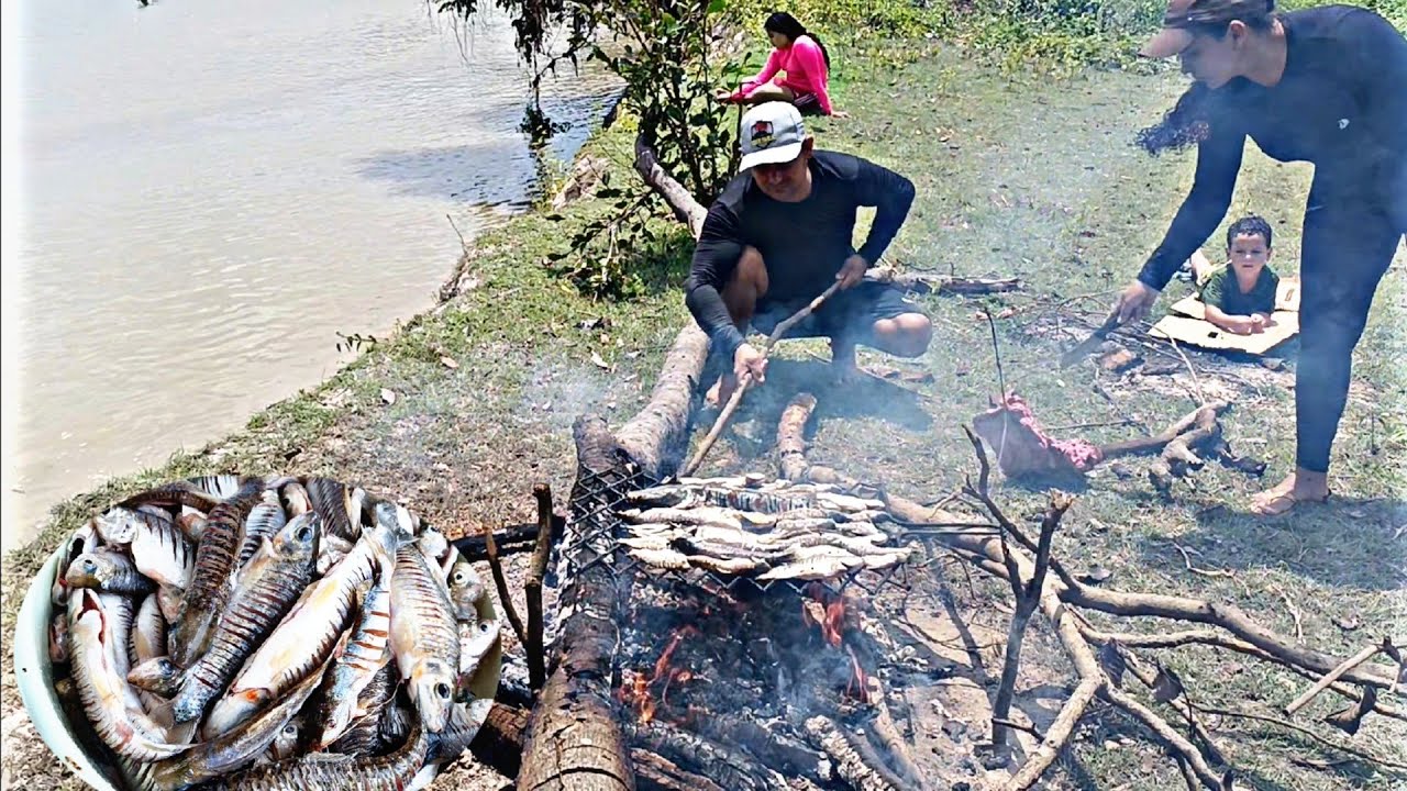 PESCARIA INCRÍVEL NO RIO PINDARÉ: MUITOS PEIXES E AVENTURA E PREPARO NA BEIRA DO RIO!