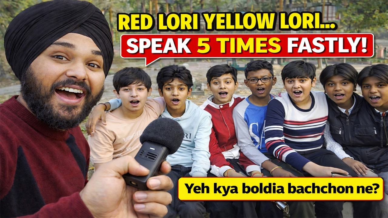 RANDOM BACHON SE KHELA TONGUE TWISTER .......THE JAGMEET VLOGS