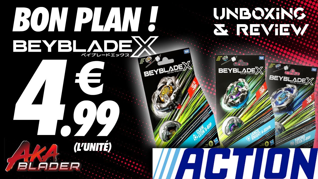 [Beyblade X] Des Beyblade X à 4,99€ ?! MÉGA BON PLAN chez ACTION ! Unboxing & Review FR - Claw Leon