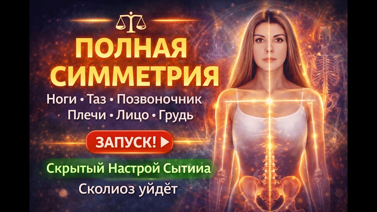 ⚖️ СИММЕТРИЯ ТЕЛА:  Лицо / Таз с перекосом? Сколиоз? Плечо выше? Саблиминал ВЫРОВНЯЕТ всё