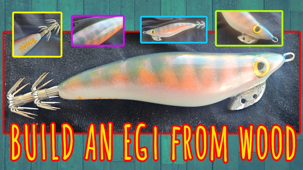 Building an engraved egi lure from wood