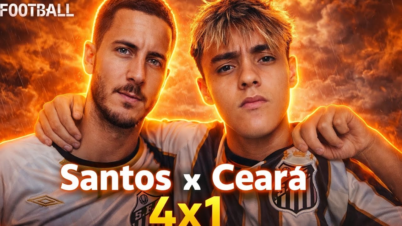 HAZARD FEZ HISTÓRIA! 🧠🔥 Santos 4x1 Ceará no eFootball