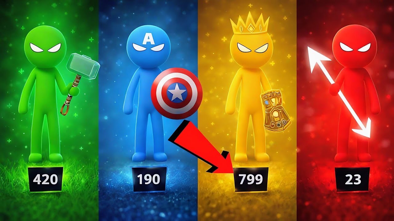 Stickman Party - Tournament  Mode 1234 Player Rondom Gameplay // Walkthrough Mini Games Part 1 