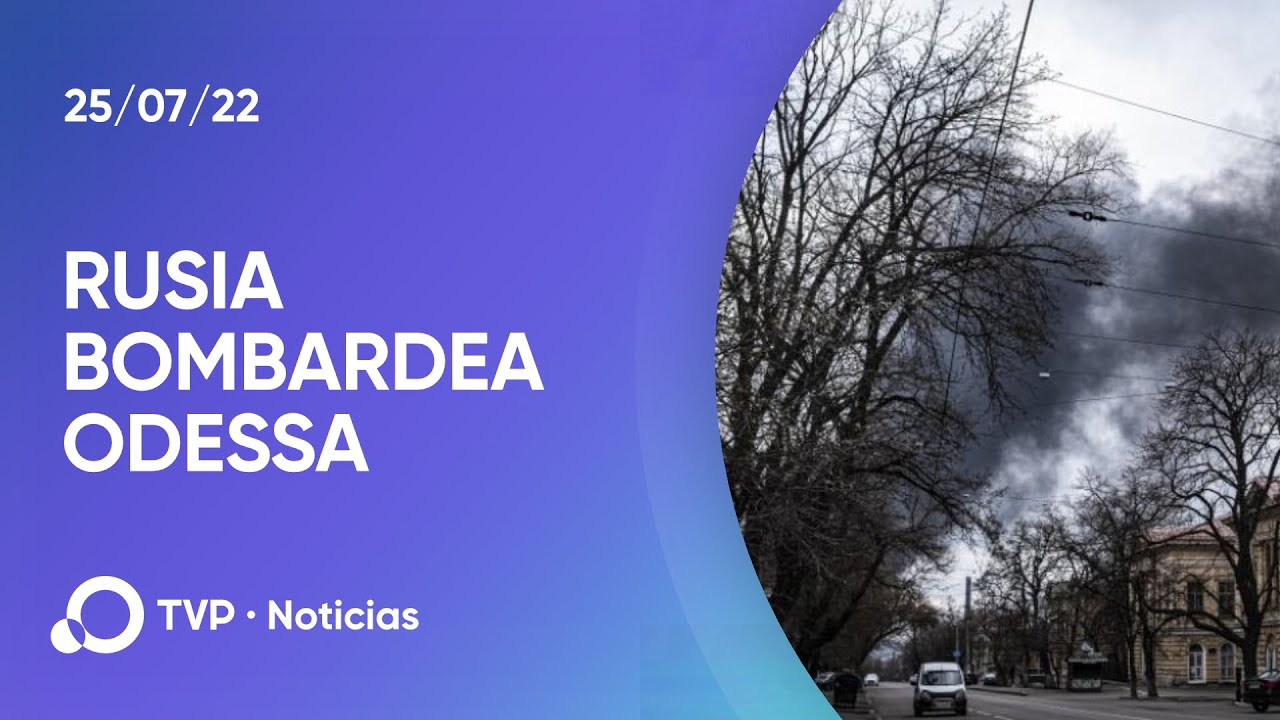 Rusia bombardea un buque ucraniano en Odessa