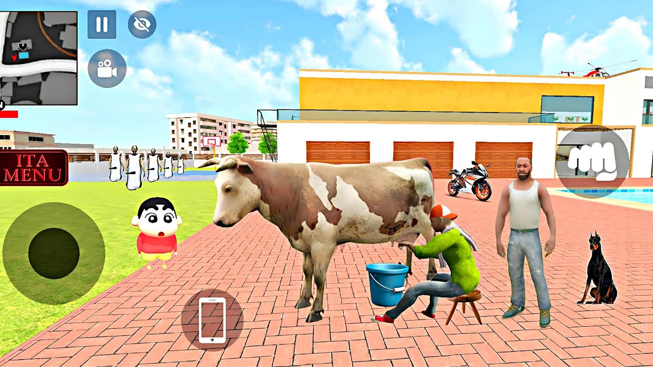 🤩 Franklin Purchase New Cow With Shinchan 💥🐄 Indian Theft Auto 💥😱 Indian Bikes Driving 3d Game Video