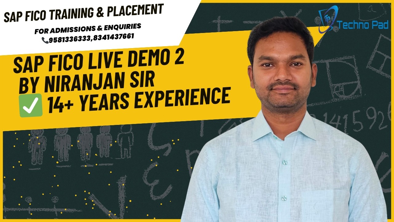 SAP FICO Live Demo – By Niranjan Emparala (14+ Years Experience)