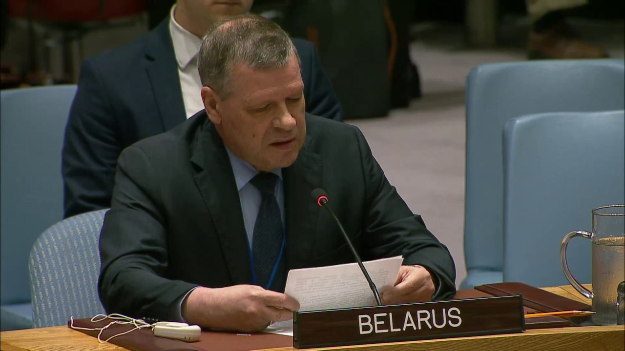 Валентин Рыбаков выступает в дебатах СБ ООН по вопросу защиты гражданских лиц в условиях конфликтов