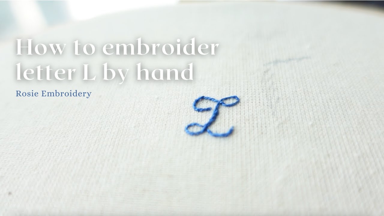 How I embroider letters by hand | Script Monogram | Hand Embroidery | Embroider with me