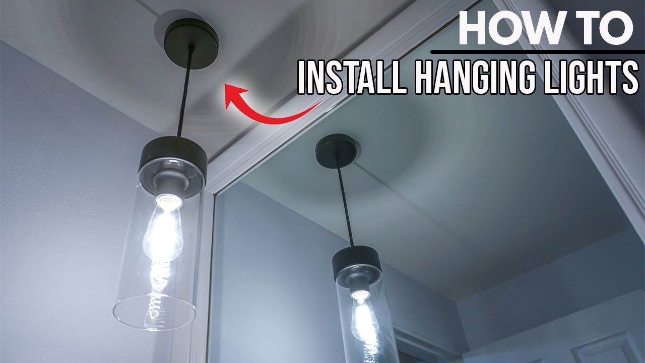 How To Install Hanging Ceiling Light Fixture | New &  Replacement Pendant Lighting With Edison Bulb