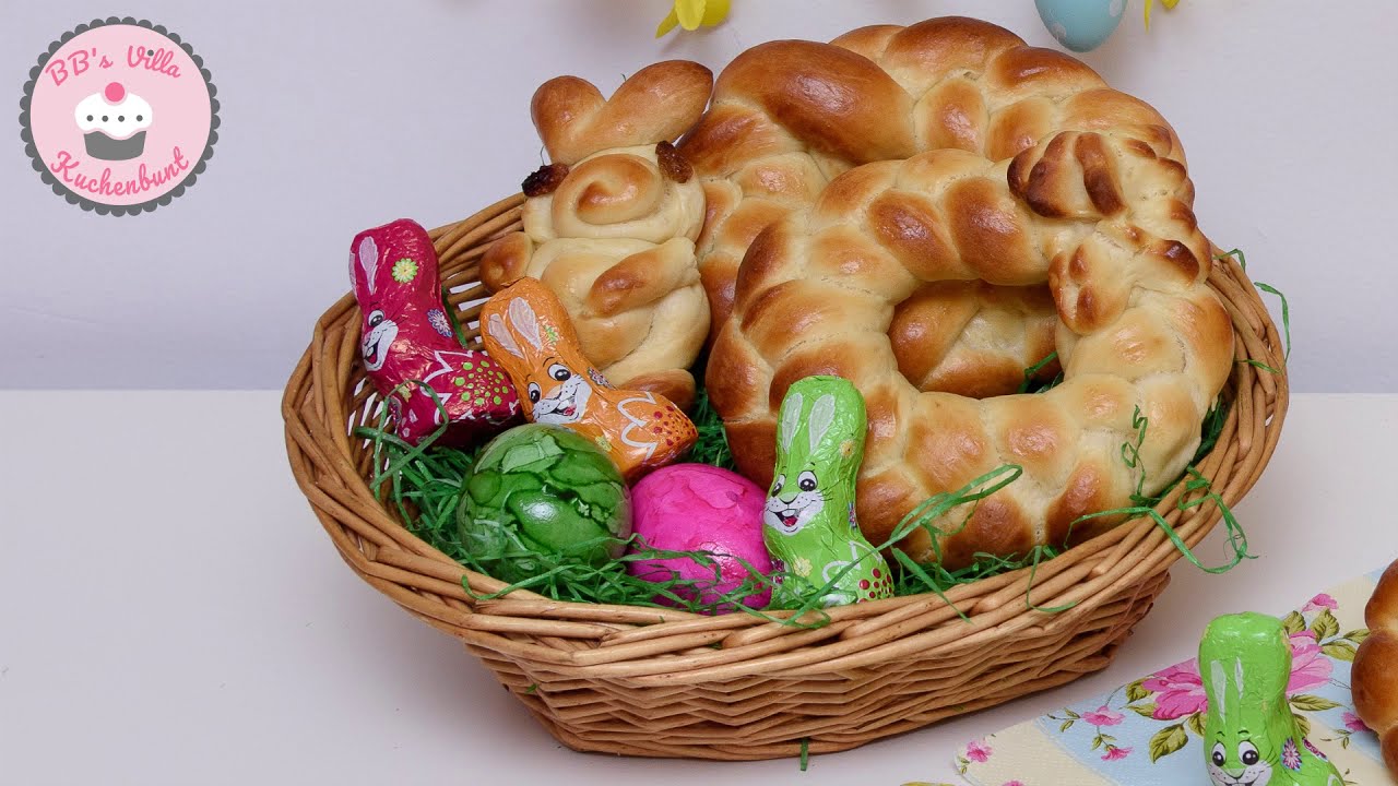 Osterkranz / Osterhase aus Hefeteig