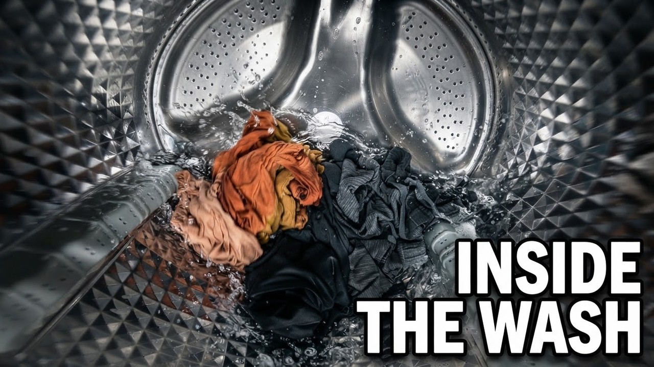 Washing Colored Clothes Captured With a GoPro (Full Cycle)