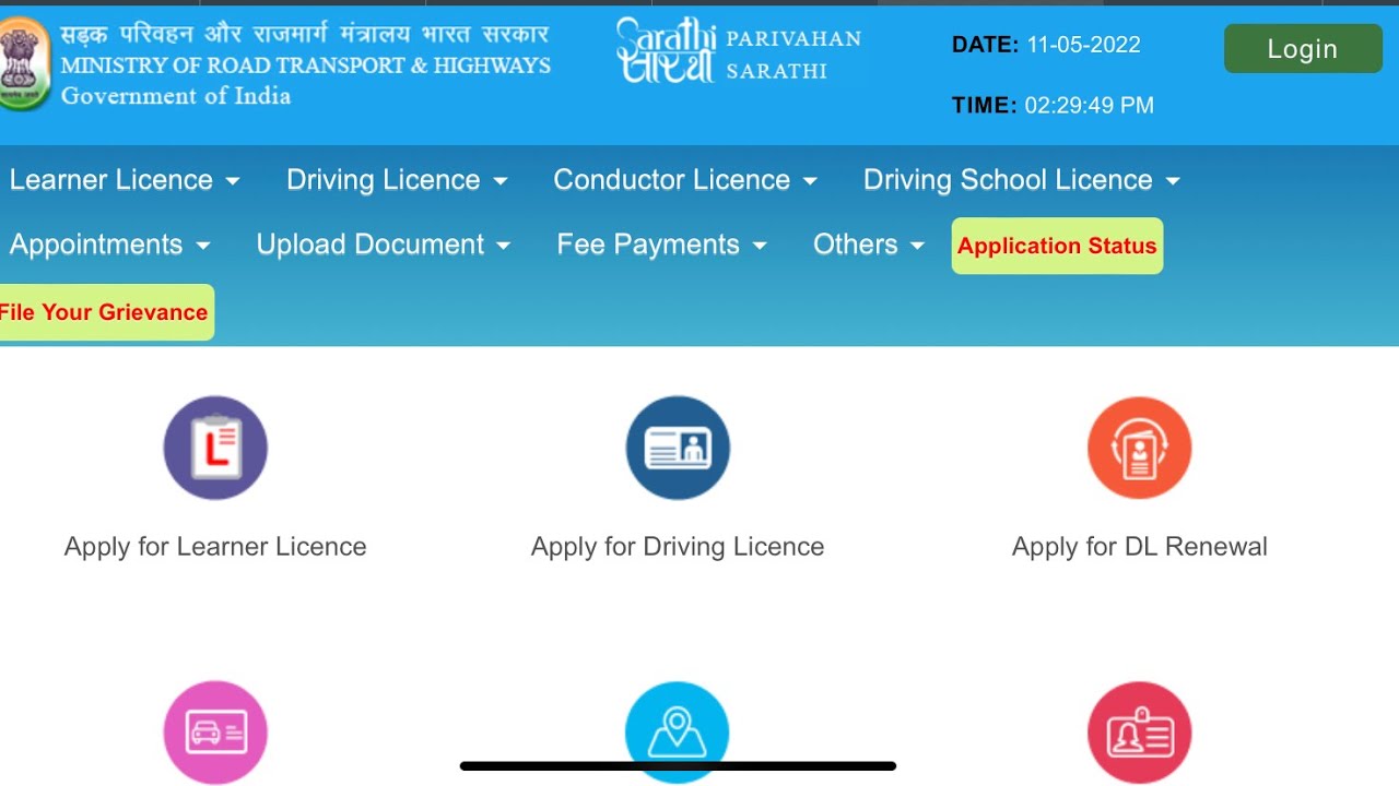 Pay retest fee for driving license