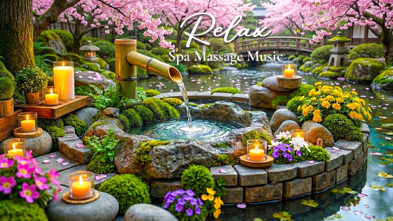 Relaxing Sleep Music + Bamboo Water Sounds 🌿 Deep Healing, Meditation, Mind Body, Deep Sleep