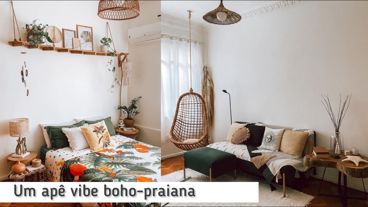 Um apê com uma pegada boho praiana e itens decorativos a venda!