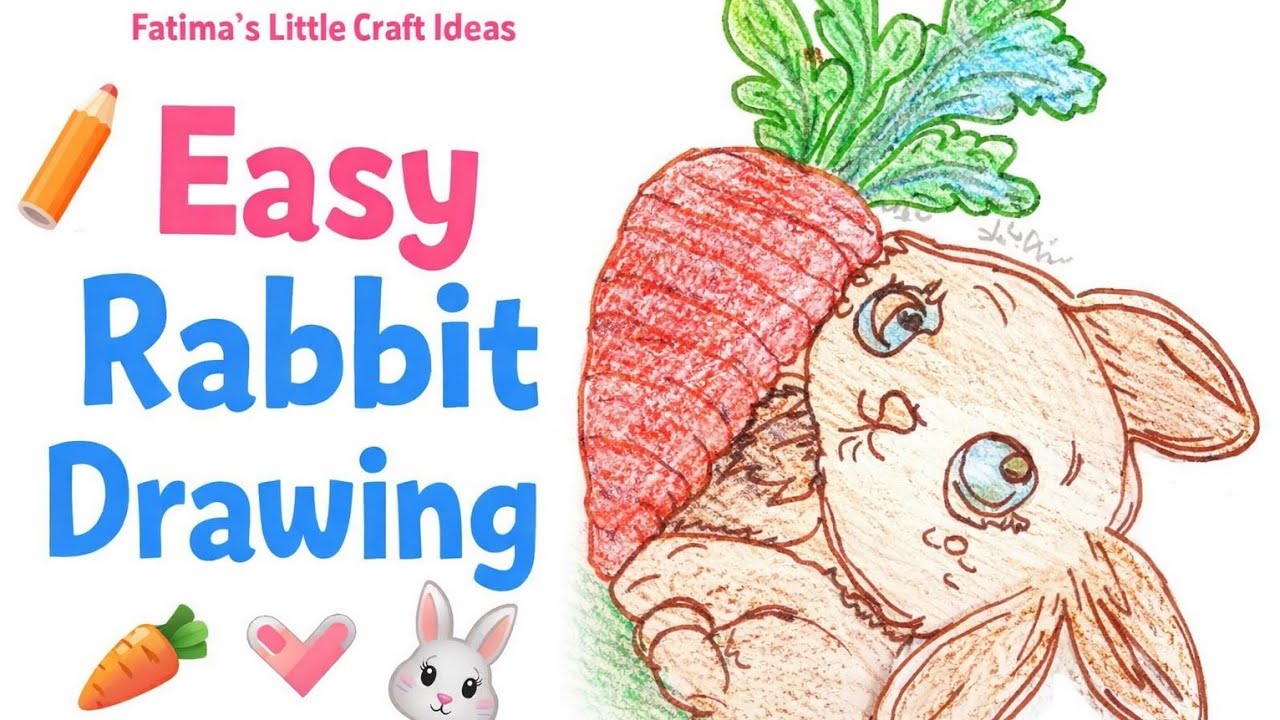 Easy Rabbit Drawing  🐰 | Simple Animal Art 