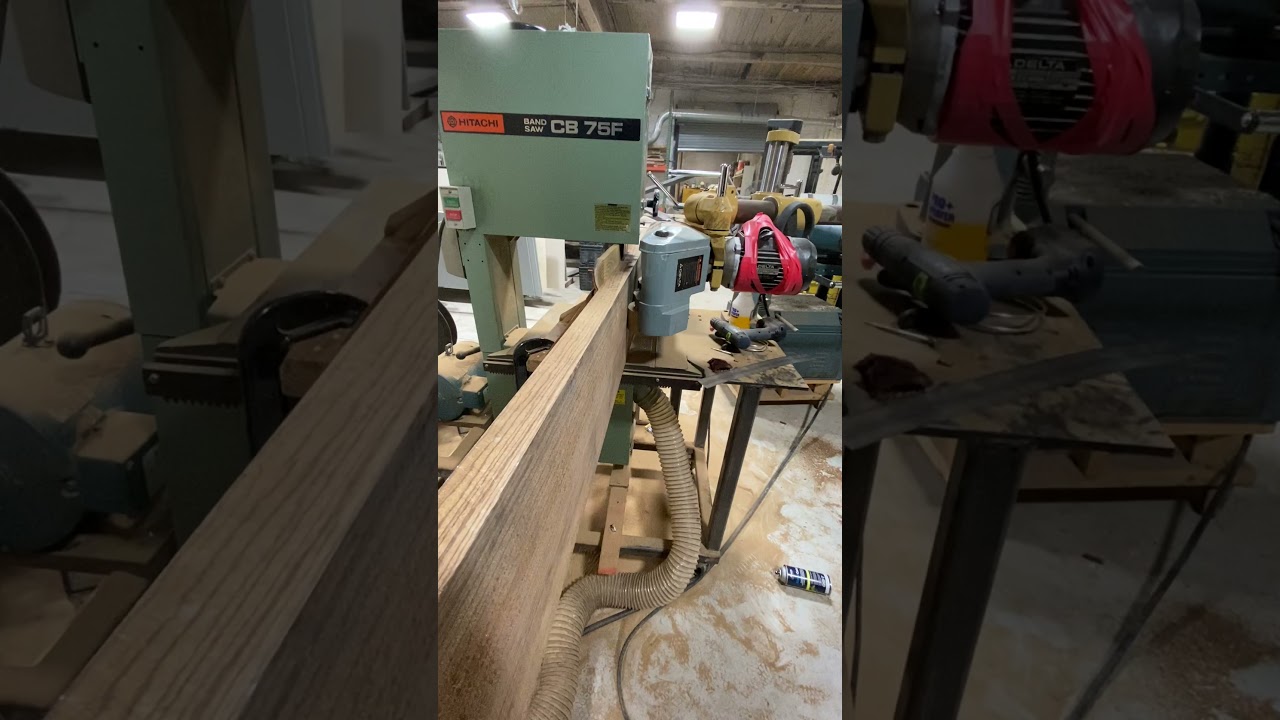 cb75F resaw with resaw power feeder