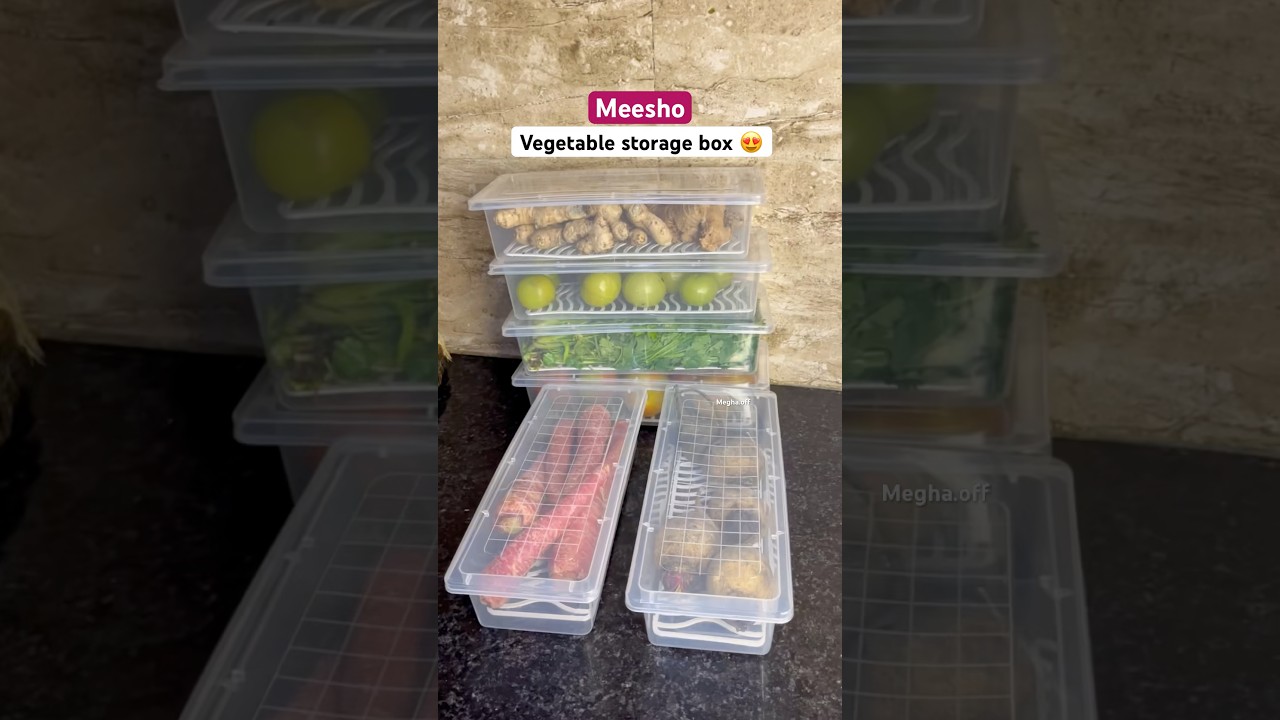 Vegetable storage box from Meesho 😍#meesho #storagebox #kitchenfinds #youtubeshorts #viralvideo