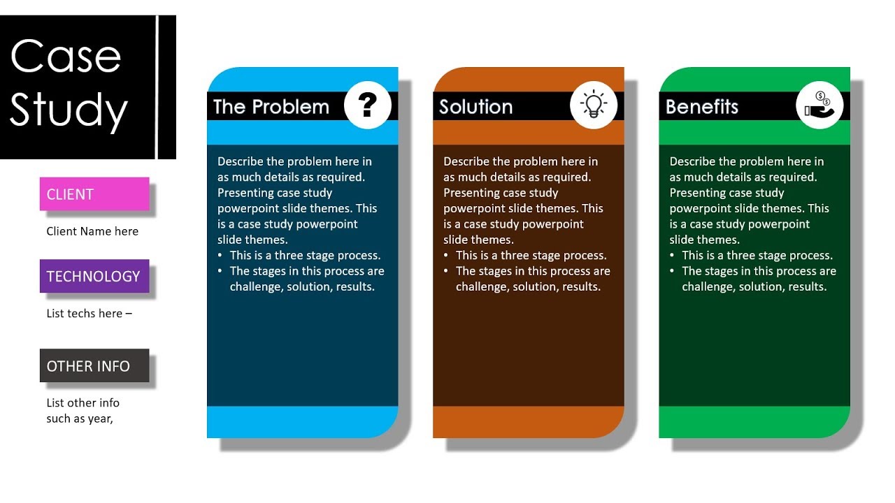Case Study Design 1 | Animated PowerPoint Slide Design Tutorial for Project Management Professional