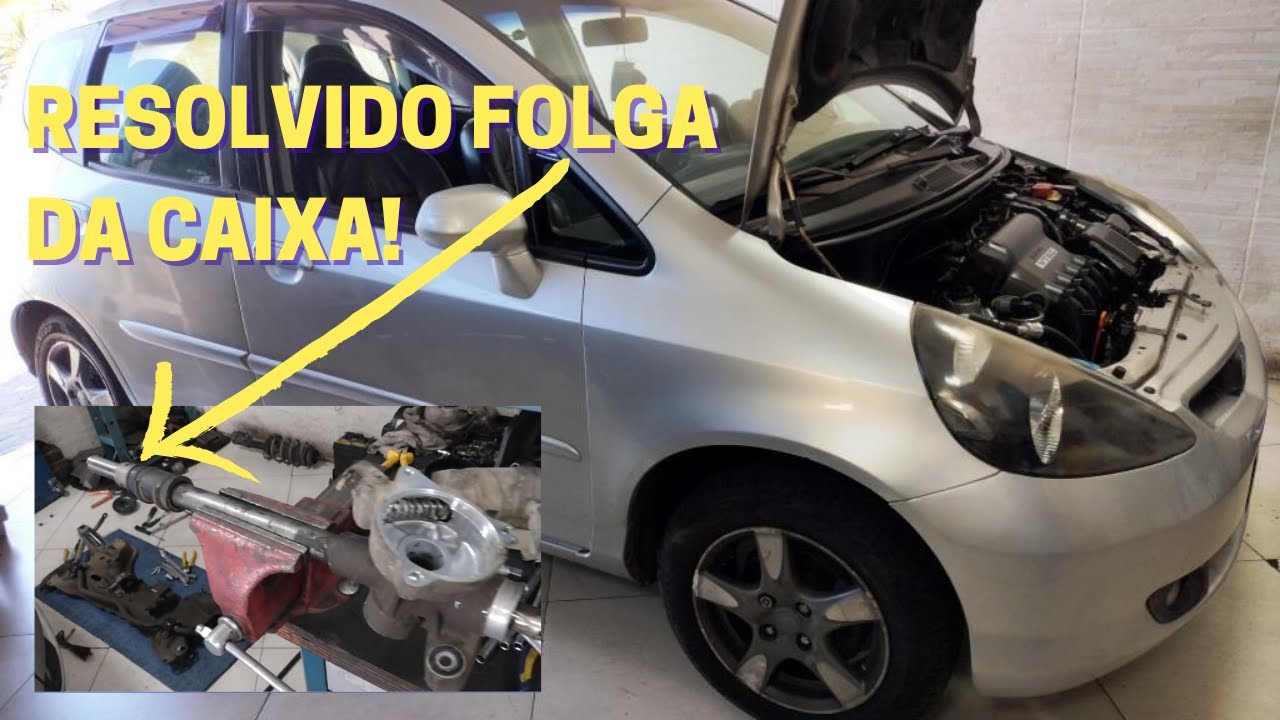 Honda Fit Ex 2006 - Ruídos na Suspensão e Resolvido Folga da Caixa de Direção!