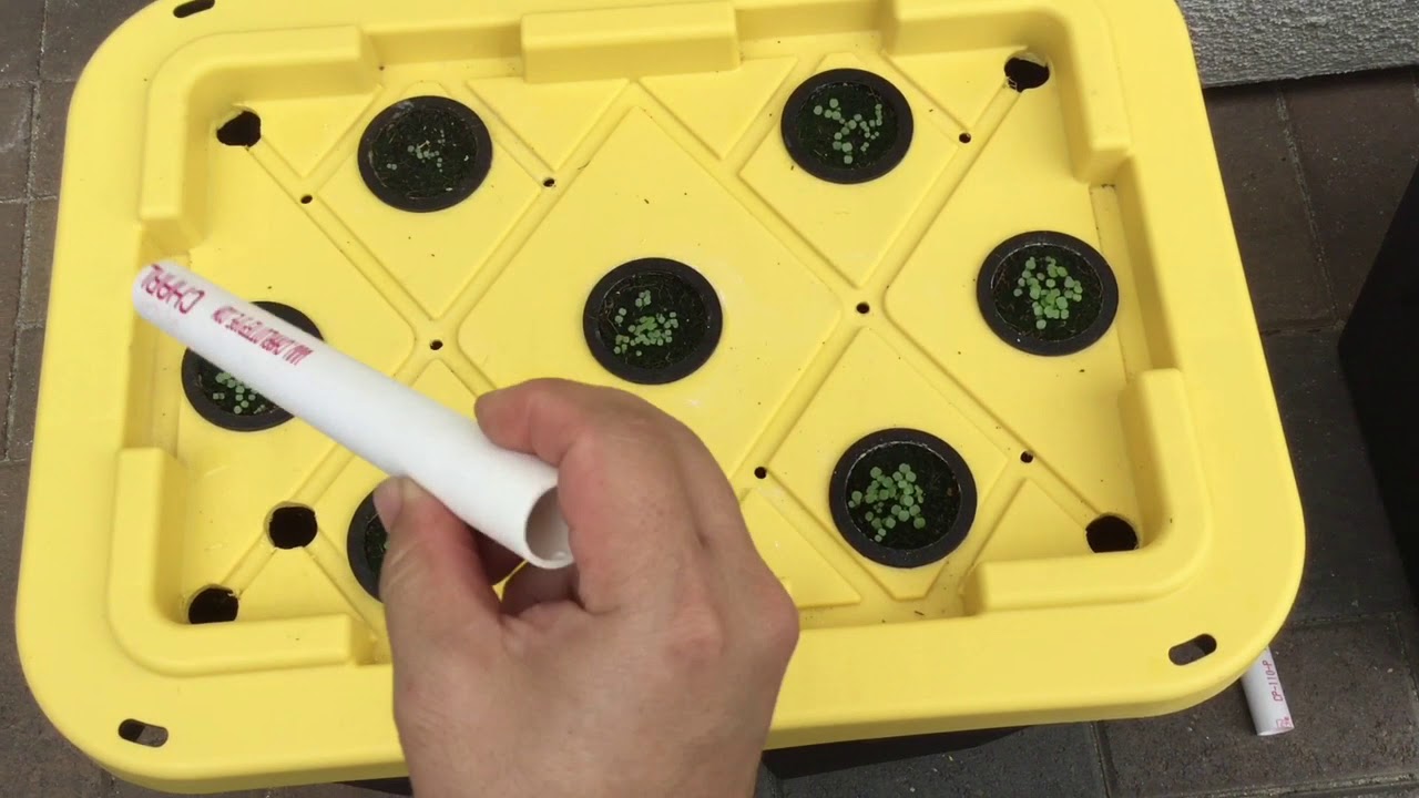 Making a water level gauge for hydroponic container