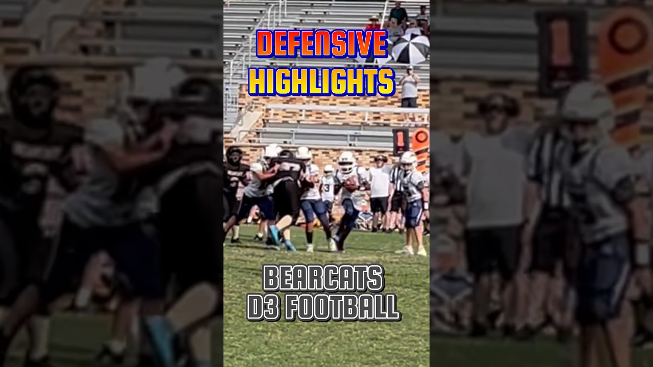 BEARCATS D3 FOOTBALL TEAM DEFENSIVE HIGHLIGHTS IN the GAME with DOC 