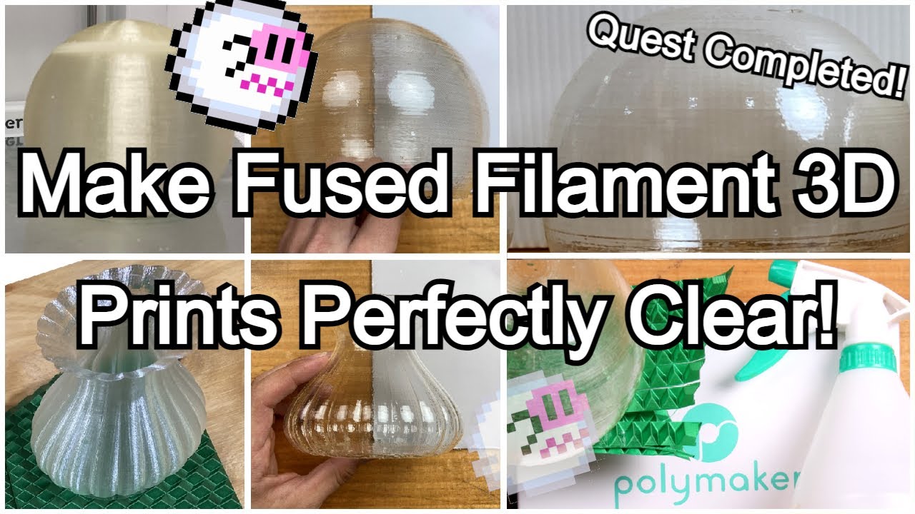The Process to Turn FFF 3D Prints Perfectly Transparent when using PVB Filament