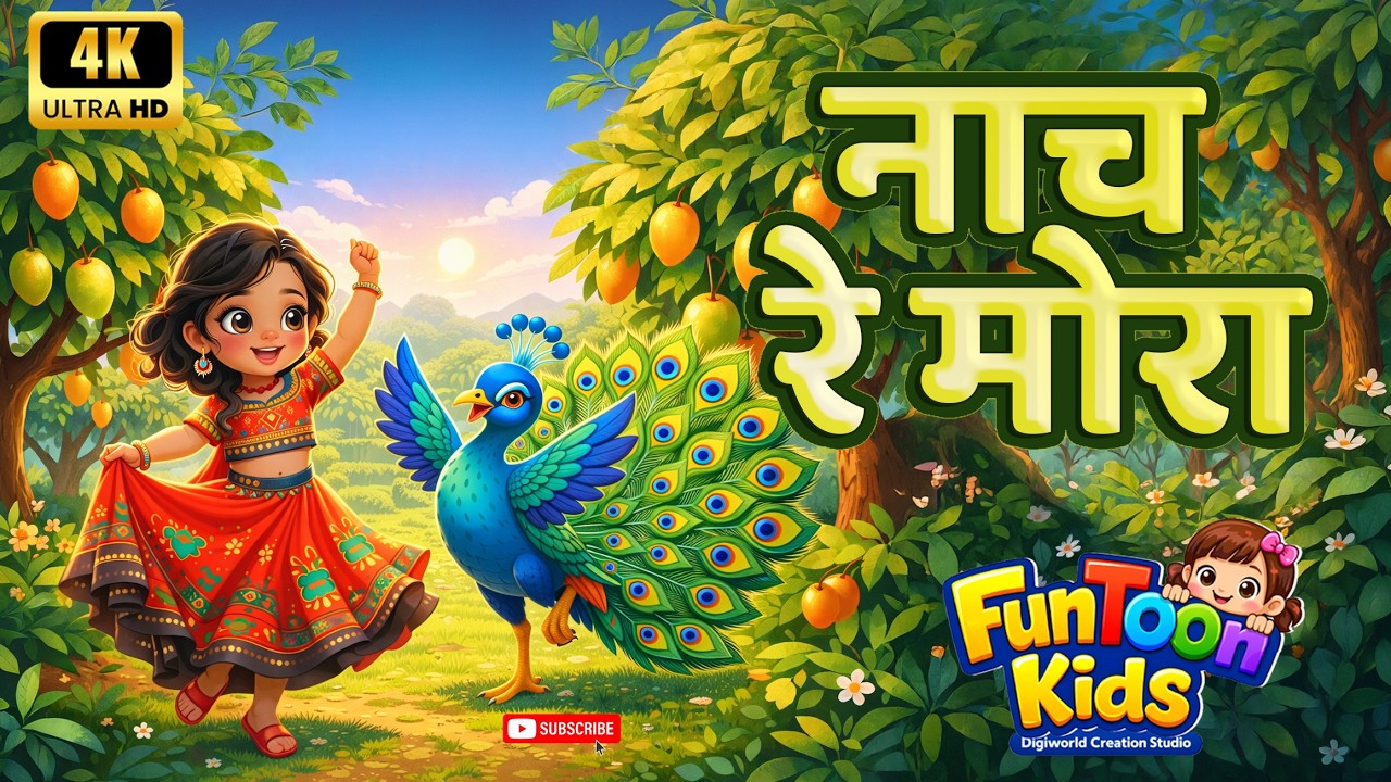 Nach Re Mora Ambyachya Vanat | नाच रे मोरा | Nach re mora | Marathi Balgeet  | Marathi kids song