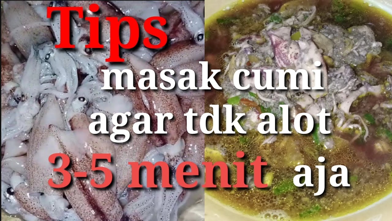 Tips masak cumi empuk tidak alot & resep cumi sederhana //masak 3-5 menit aja
