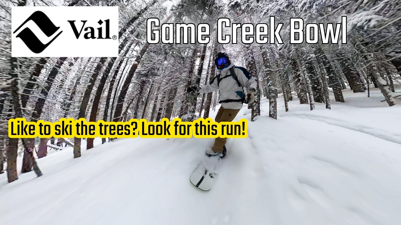 Vail Colorado - Snowboarding though Game Creek Bowl 