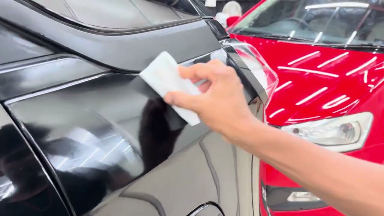 9H CERAMIC COATING PROCESS IN SHORT VIDEO | TATA NEXON | BLACK ADDITION | DOMBIVALI 📍| 9372905293