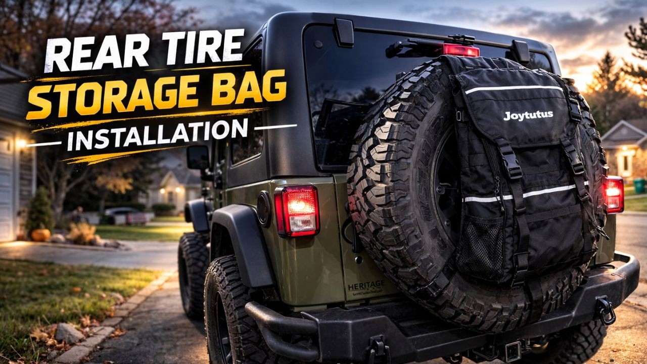 JOYTUTUS   Spare Tire Trash Bag Jeep  Wrangler JK