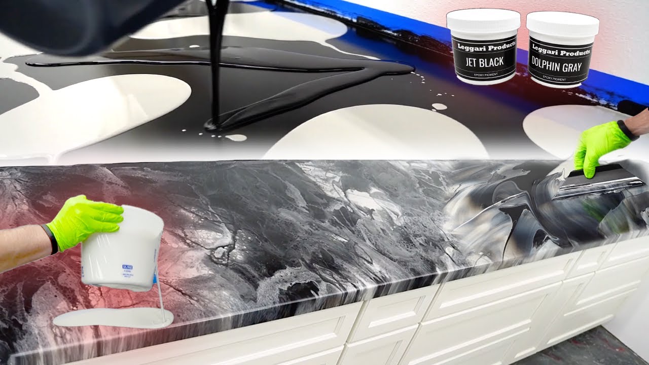 Transform Epoxy Counters & Surfaces With Pigmented Resin Pours! Step By Step Designer Coatings