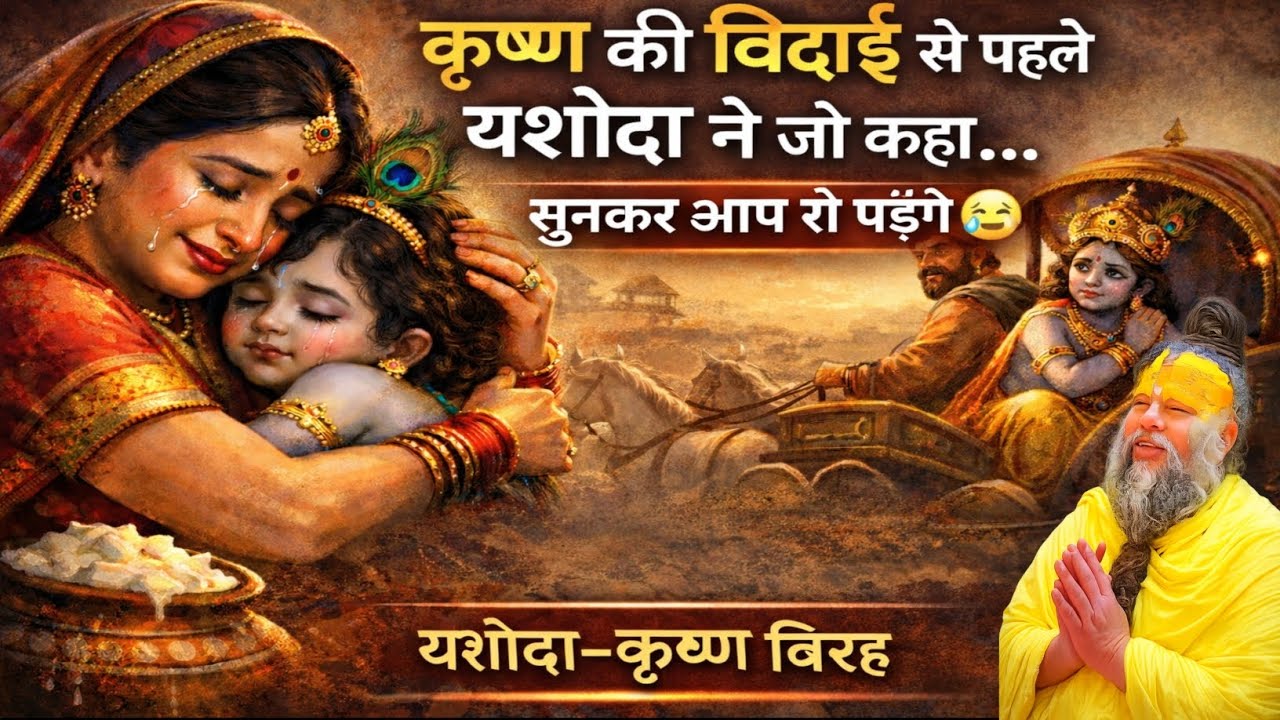 कृष्ण की विदाई से पहले यशोदा ने जो कहा..सुनकर आप रो पड़ेंगे । यशोदा-कृष्णा विरह। Shri Premanand Ji