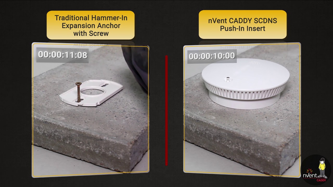 nVent CADDY Plastic Range vs. Traditional Installations for Concrete Applications