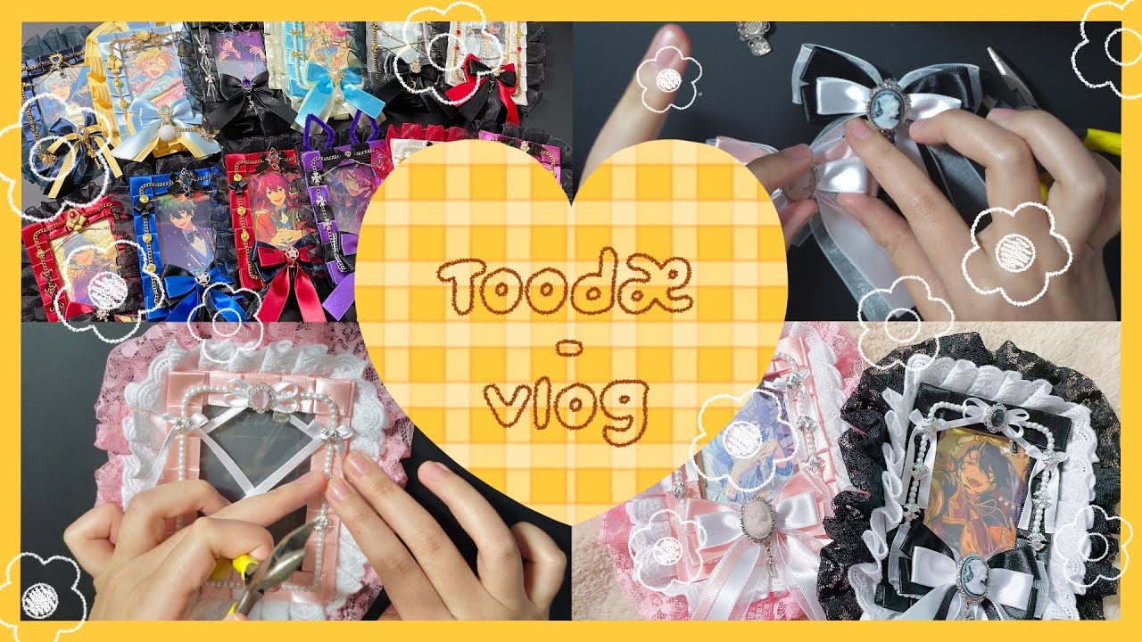 #8[toodæ vlog] 오타쿠 예절 | 필수템 | 레이스탑꾸 | 재료부터 완성까지-! | 앙스타 | 리본공예 | 덕질 | 오타쿠 브이로그✨