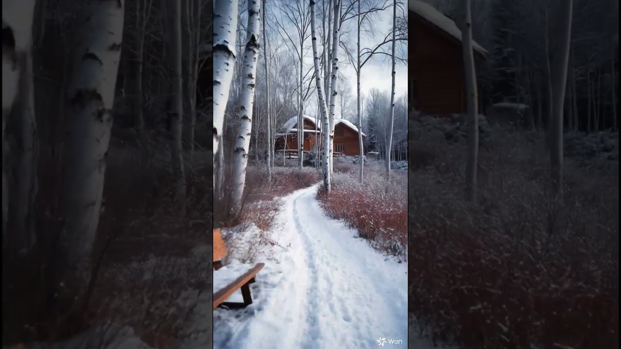 Late Autumn — Snow in the Birch Grove